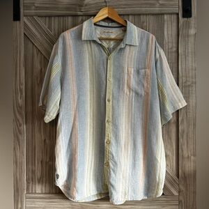 Tommy Bahama Short-Sleeve Island vibes Linen Shirt - XL